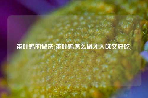 茶叶鸡的做法(茶叶鸡怎么做才入味又好吃)